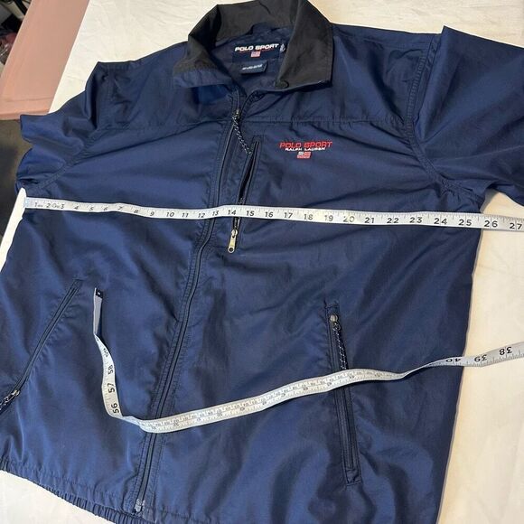 Vintage 90s Polo Ralph Lauren Spell Out Logo Windbreaker Jacket Men’s Large USA - Picture 8 of 10